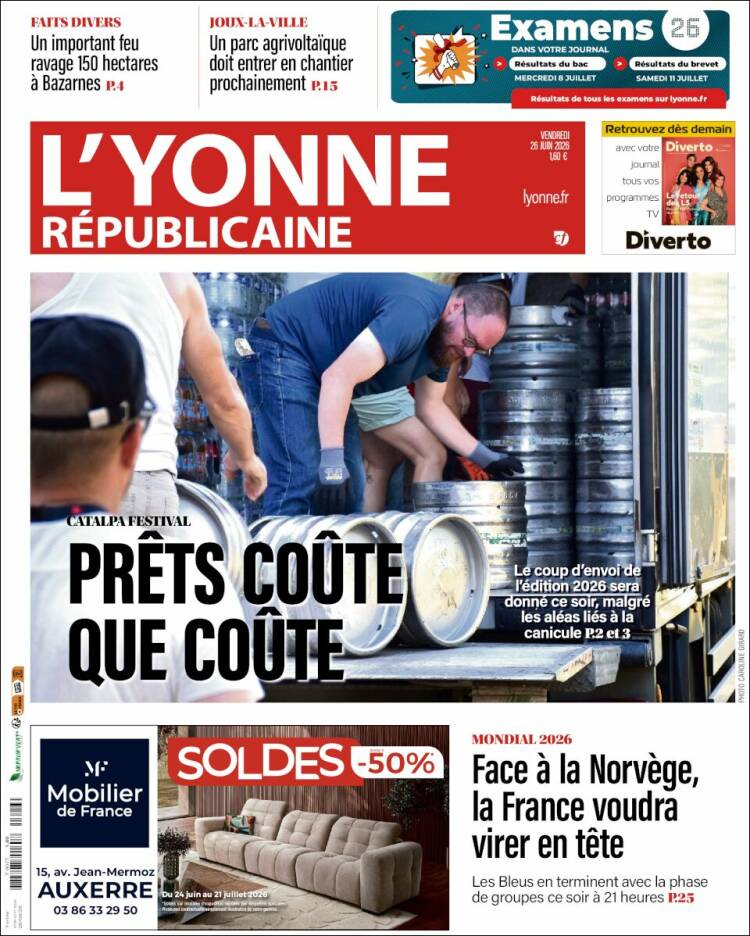 Portada de L'Yonne-Républicaine (Francia)