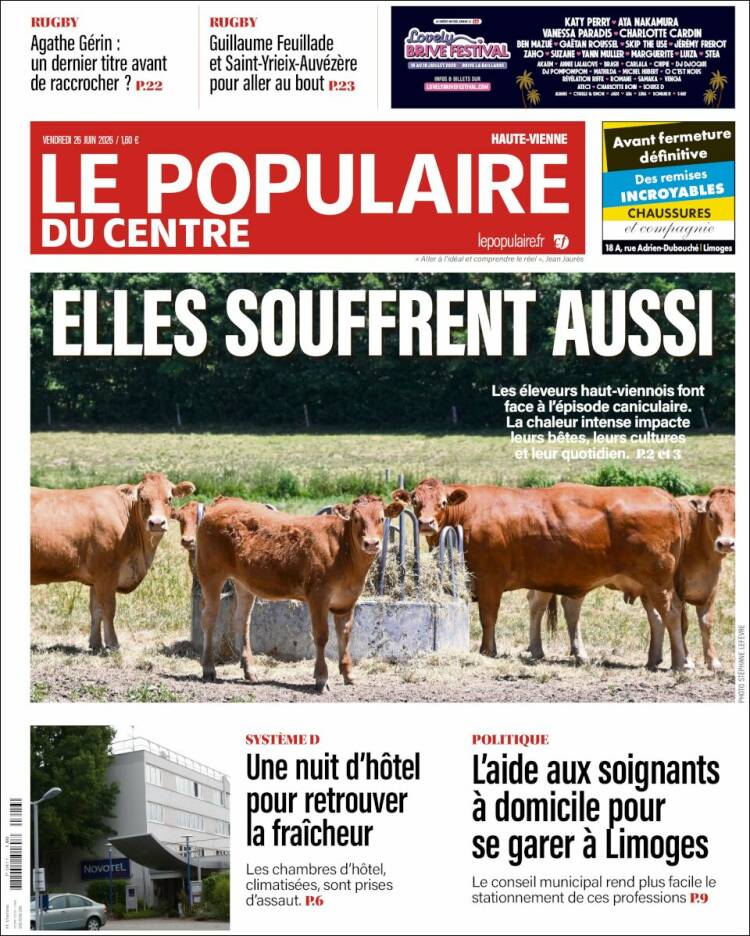 Portada de Le Populaire du Centre (Francia)