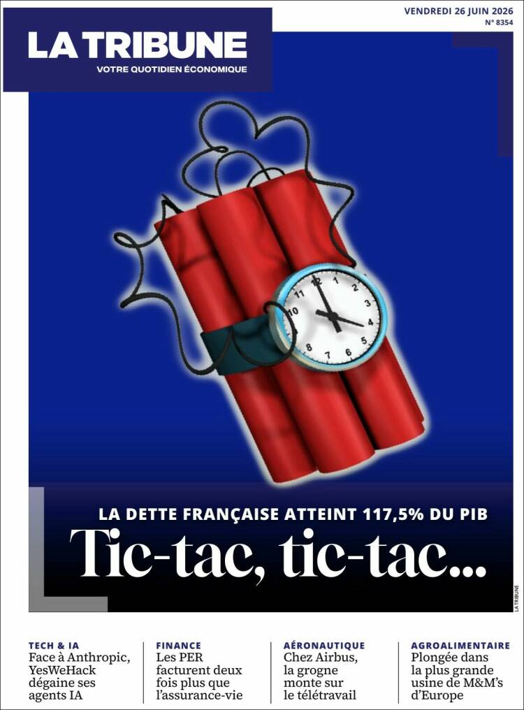 Portada de La Tribune (Francia)