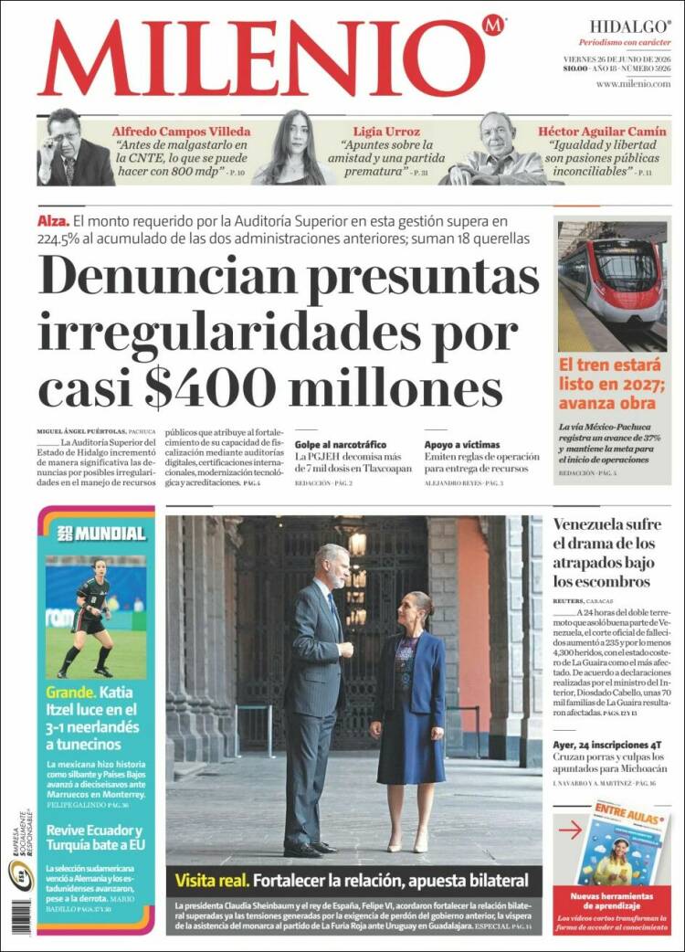 Portada de Milenio de Hidalgo (M&eacute;xico)