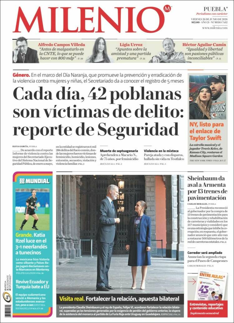 Portada de Milenio de Puebla (M&eacute;xico)