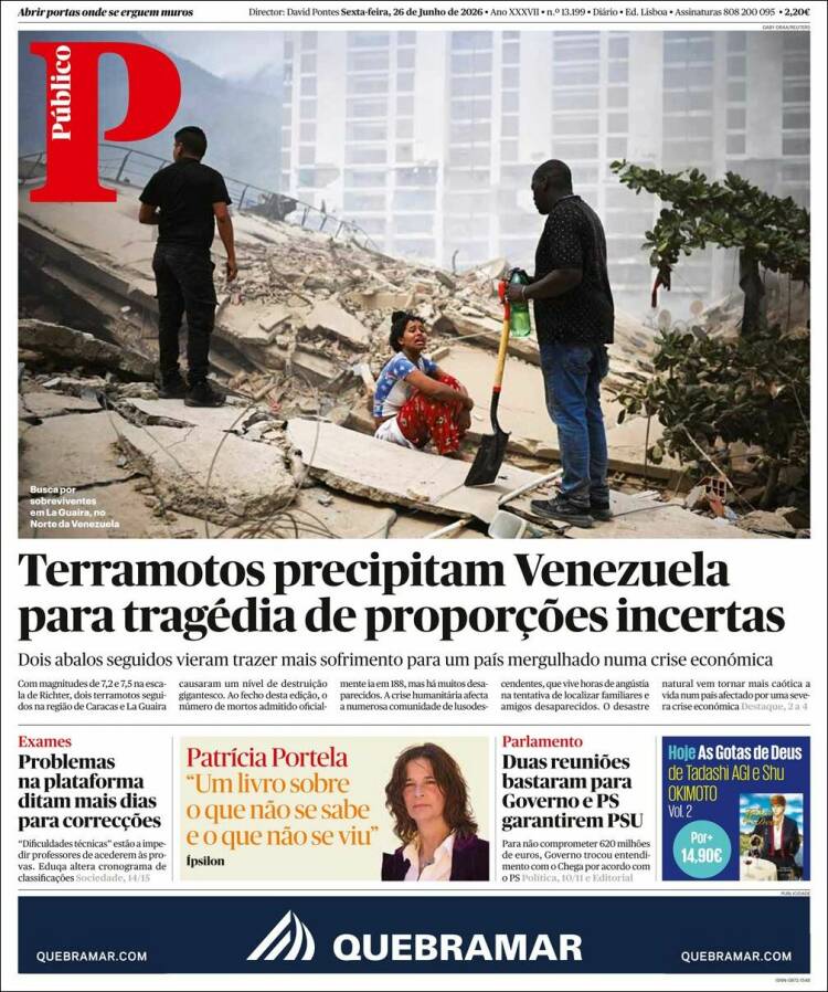 Portada de Público (Portugal)