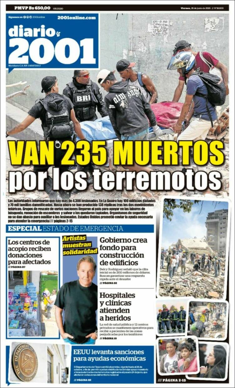 Portada de 2001 - Dosmiluno (Venezuela)