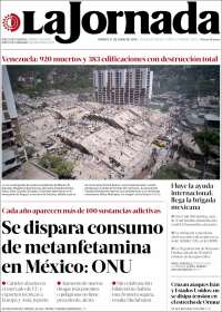 Portada de La Jornada (M&eacute;xico)