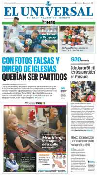 Portada de El Universal (M&eacute;xico)