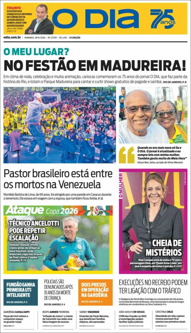 Portada de O Dia (Brasil)