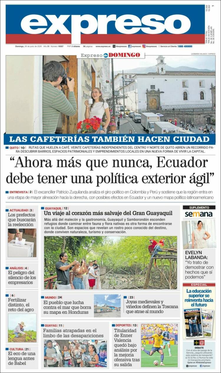 Portada de Expreso (Ecuador)