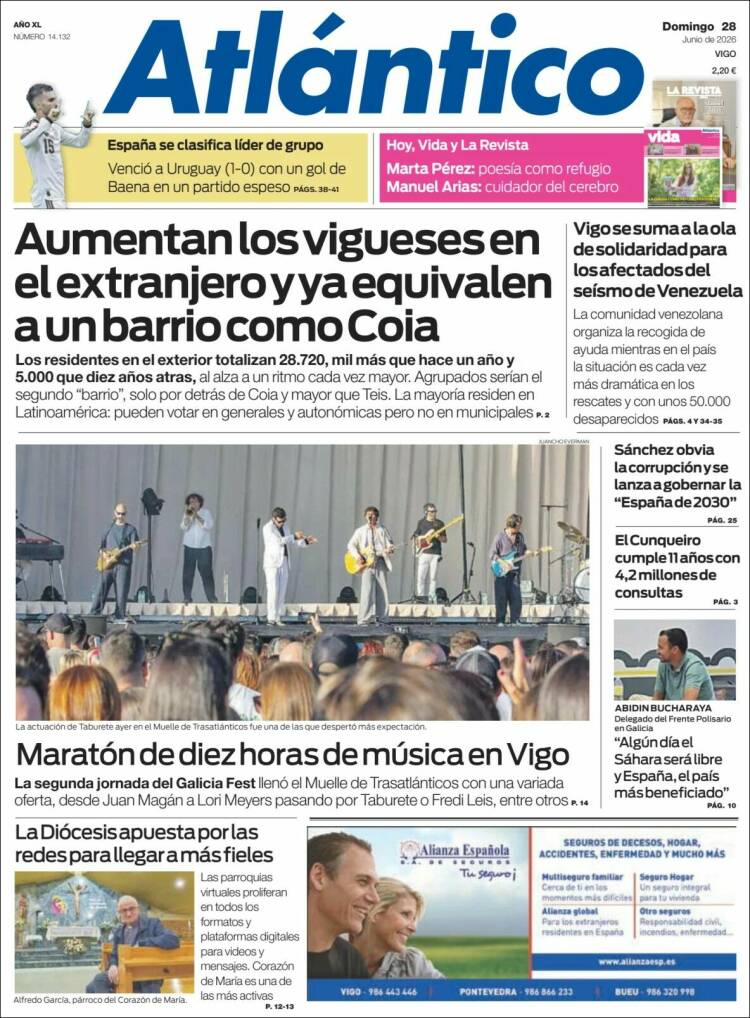 Portada de Atlántico Diario (Espa&ntilde;a)