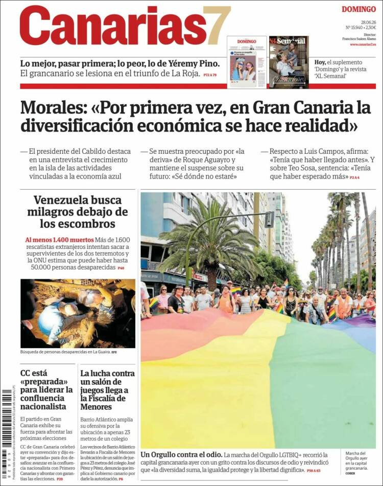 Portada de Canarias 7 (Espa&ntilde;a)