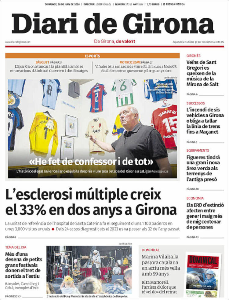 Portada de Diari de Girona (Espa&ntilde;a)