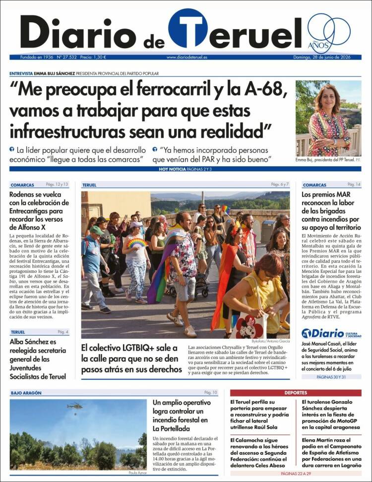 Portada de Diario de Teruel (Espa&ntilde;a)
