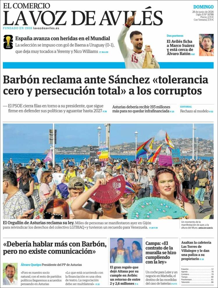 Portada de El Comercio - Avilés (Espa&ntilde;a)