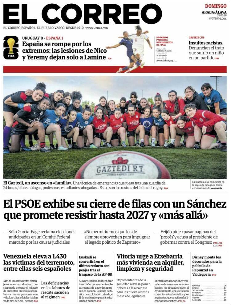 Portada de El Correo - Álava (Espa&ntilde;a)