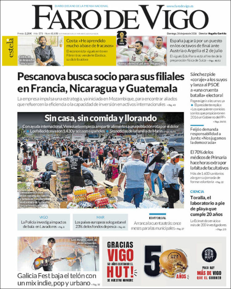 Portada de Faro de Vigo (Espa&ntilde;a)