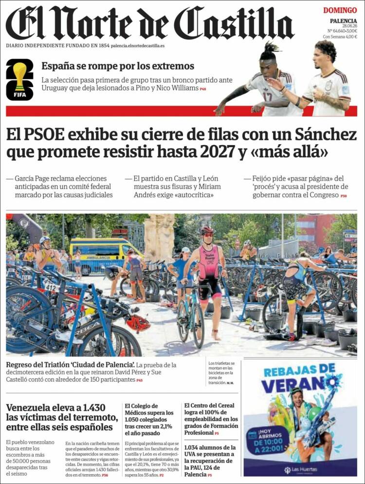 Portada de Norte de Castilla - Palencia (Espa&ntilde;a)