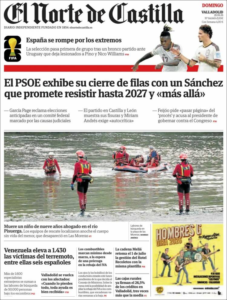 Portada de Norte de Castilla - Valladolid (Espa&ntilde;a)