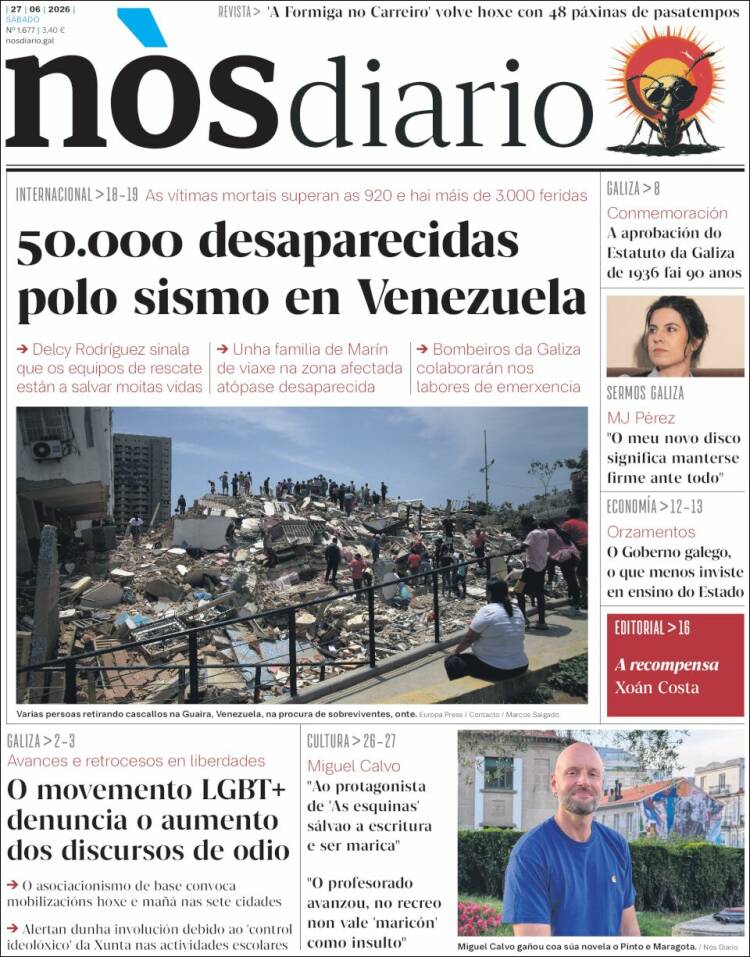 Portada de Nòs Diario (Espa&ntilde;a)