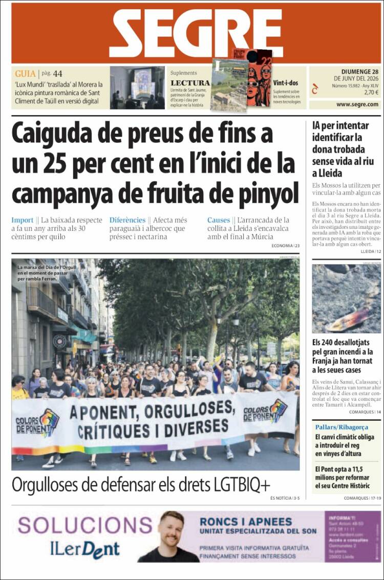 Portada de Segre (Espa&ntilde;a)