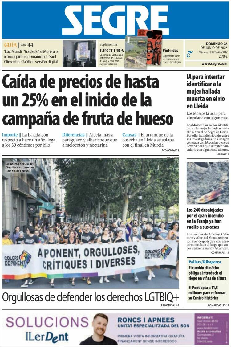 Portada de Segre  (Espa&ntilde;a)