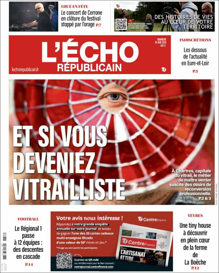 Portada de L'Echo Républicain (Francia)