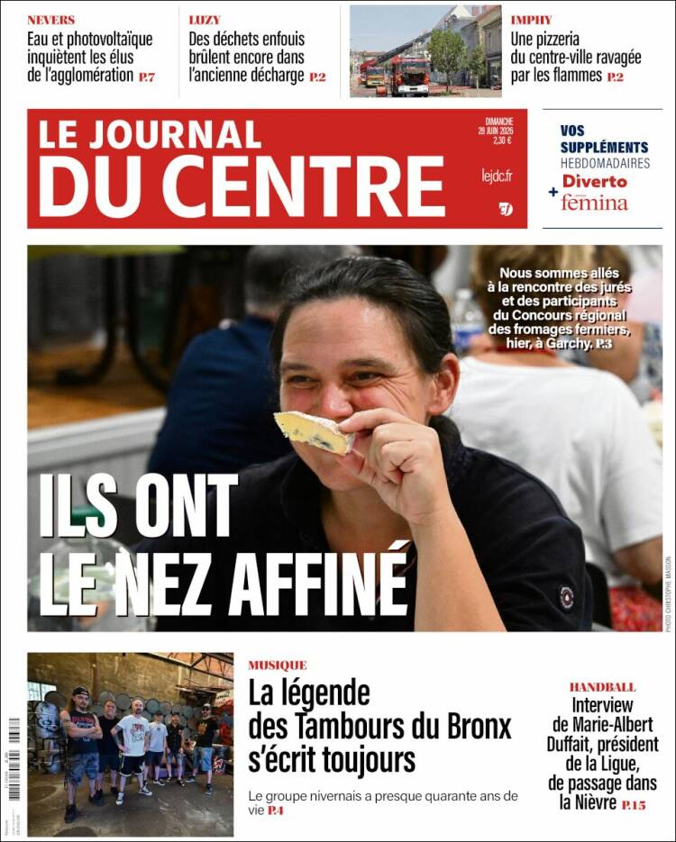 Portada de Le Journal du Centre (Francia)