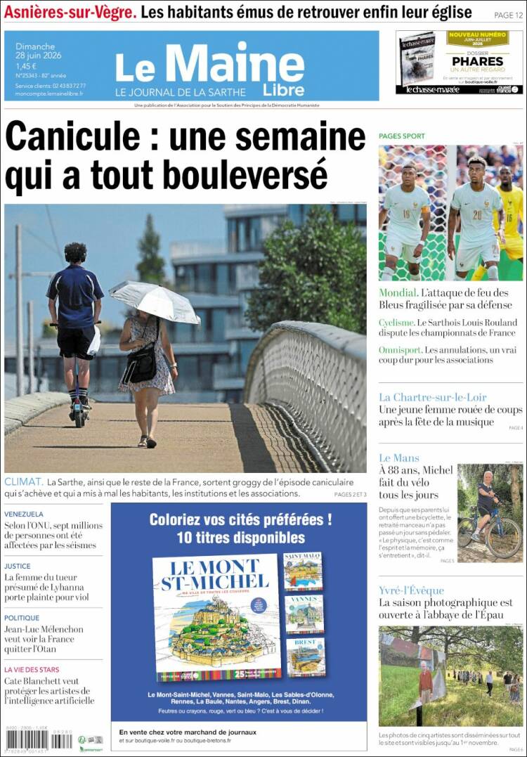Portada de Le Maine Libre (Francia)