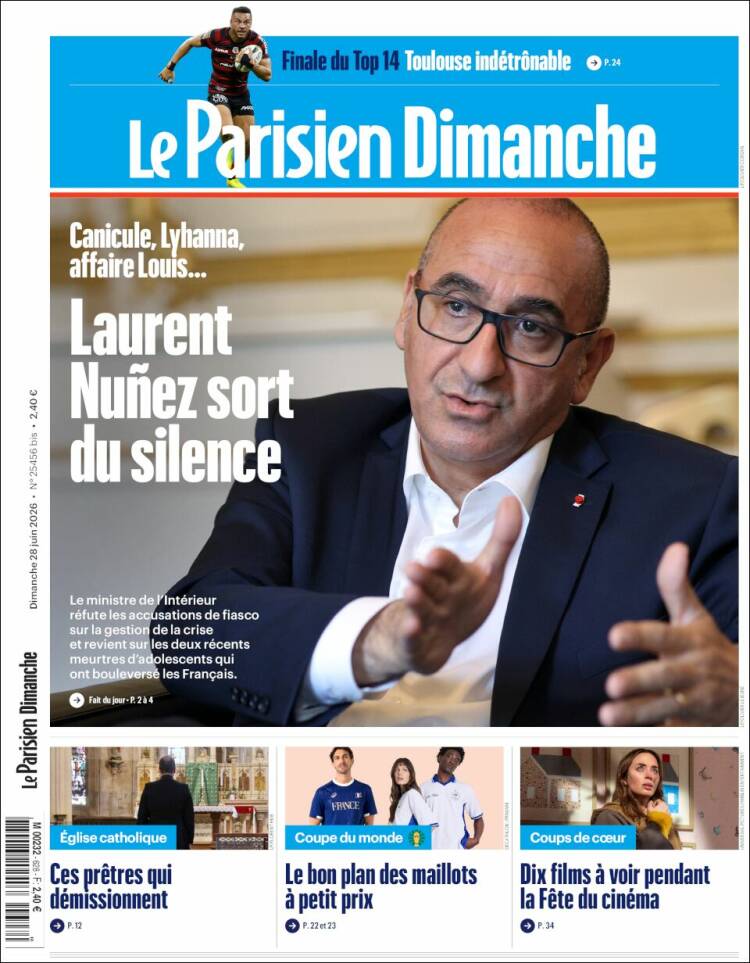 Portada de Le Parisien (Francia)