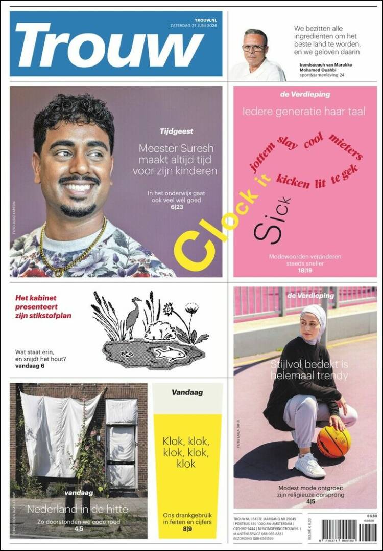 Portada de Trouw (Pa&iacute;ses Bajos)