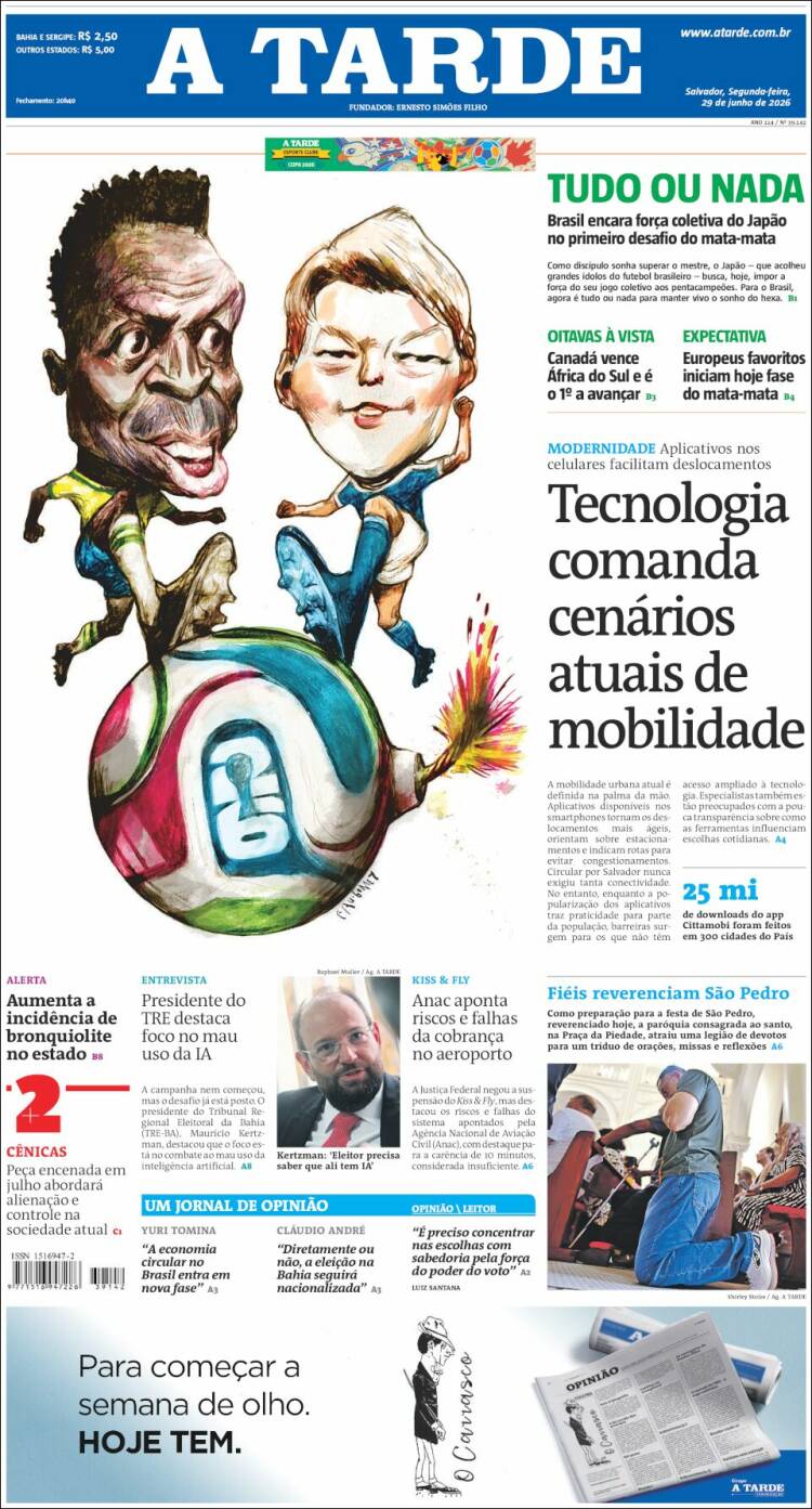 Portada de Diário A Tarde (Brasil)