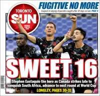 Portada de The Toronto Sun (Canad&aacute;)