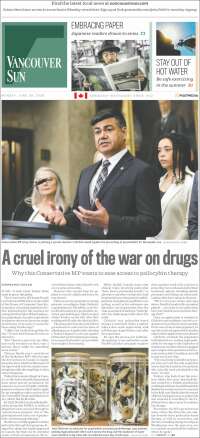 Portada de The Vancouver Sun (Canad&aacute;)