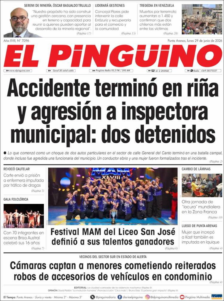 Portada de El Pingüino (Chile)