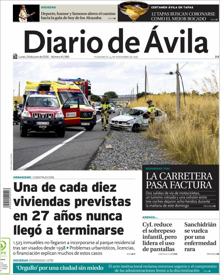 Portada de Diario de Ávila (Espa&ntilde;a)