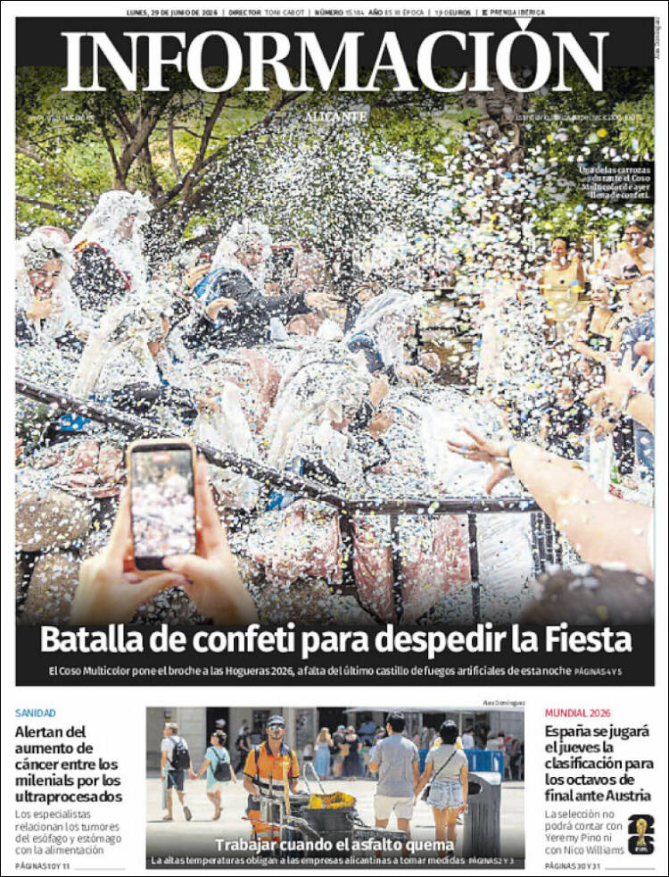 Portada de Diario Información (Espa&ntilde;a)