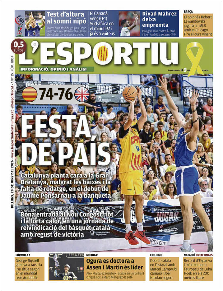 Portada de L'Esportiu (Espa&ntilde;a)