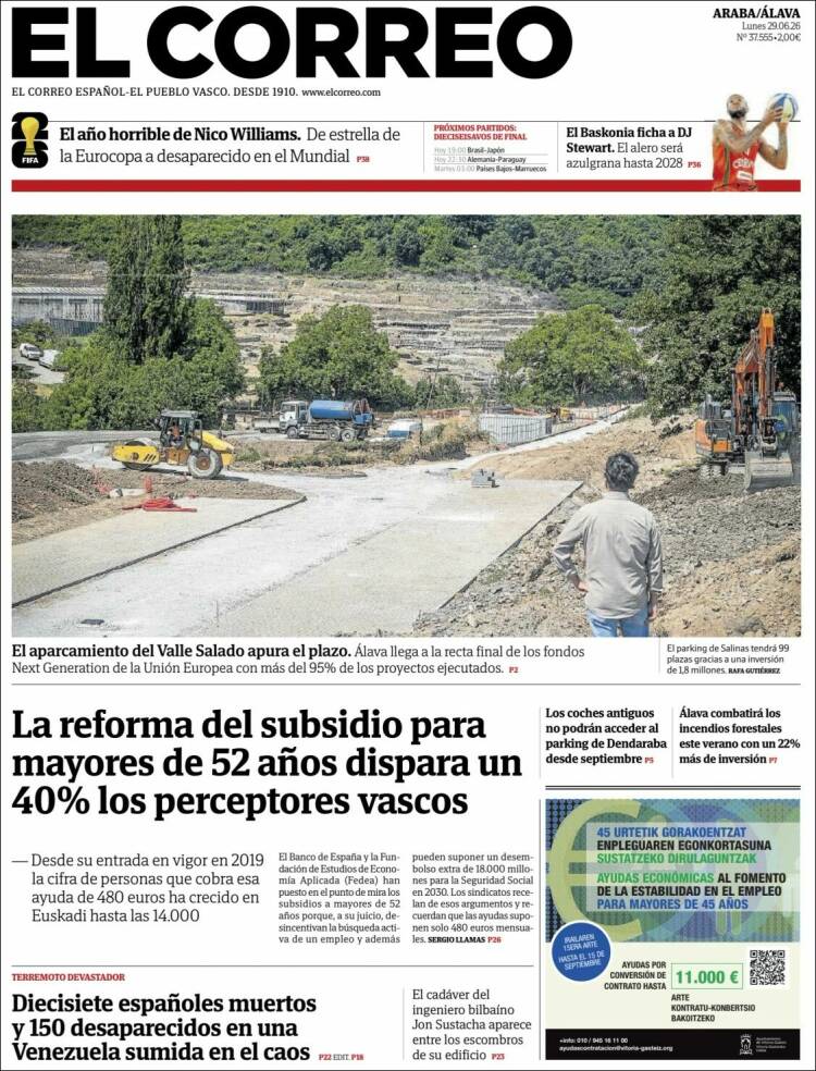 Portada de El Correo - Álava (Espa&ntilde;a)