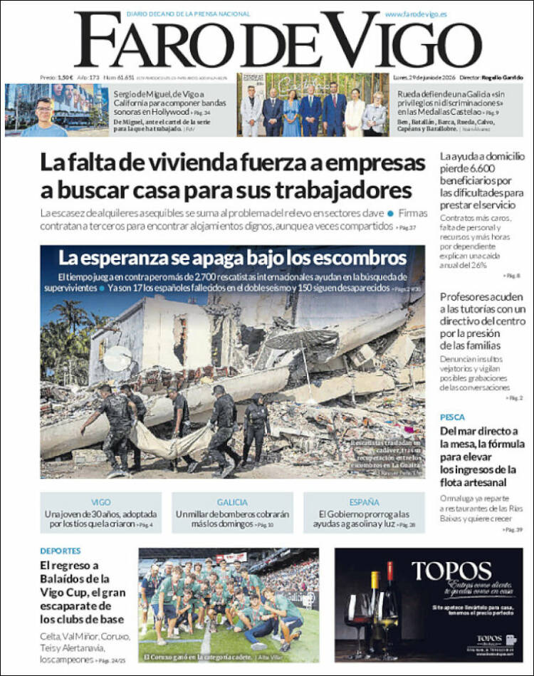 Portada de Faro de Vigo (Espa&ntilde;a)