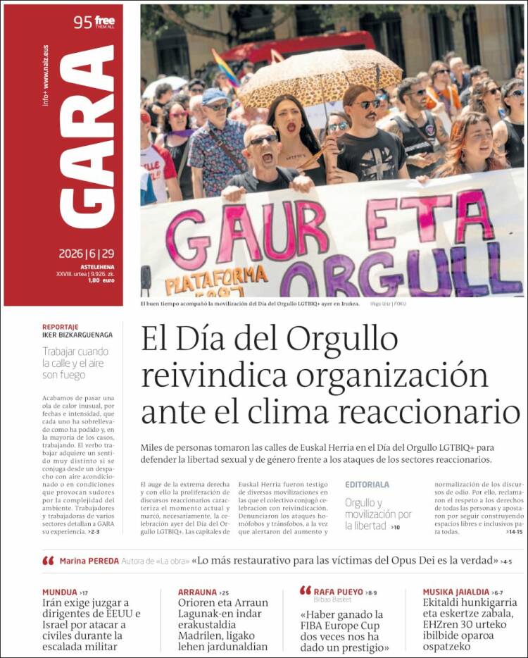 Portada de Gara (Espa&ntilde;a)