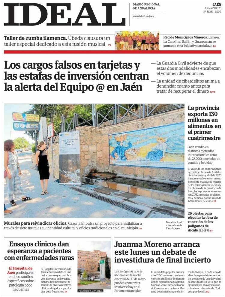 Portada de El Ideal de Jaén (Espa&ntilde;a)