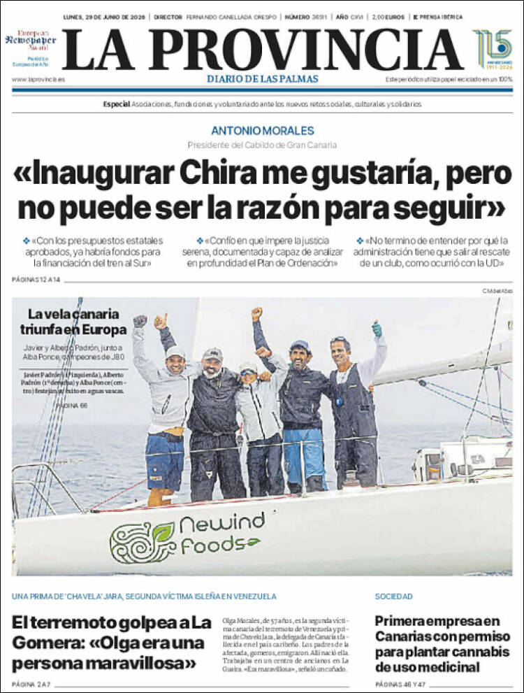 Portada de La Provincia (Espa&ntilde;a)