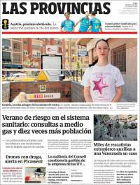 Portada de Las Provincias (Espa&ntilde;a)