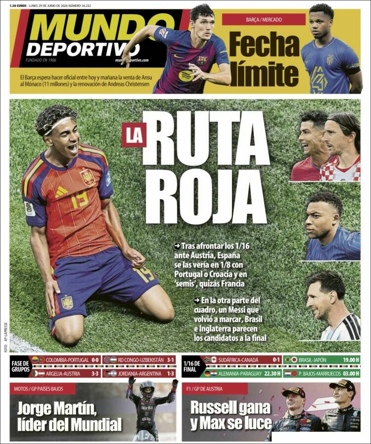 Portada de El Mundo Deportivo (Espa&ntilde;a)