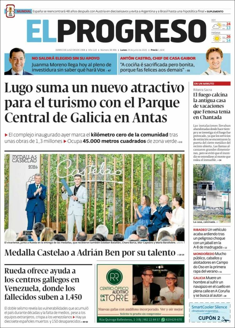 Portada de El Progreso (Espa&ntilde;a)