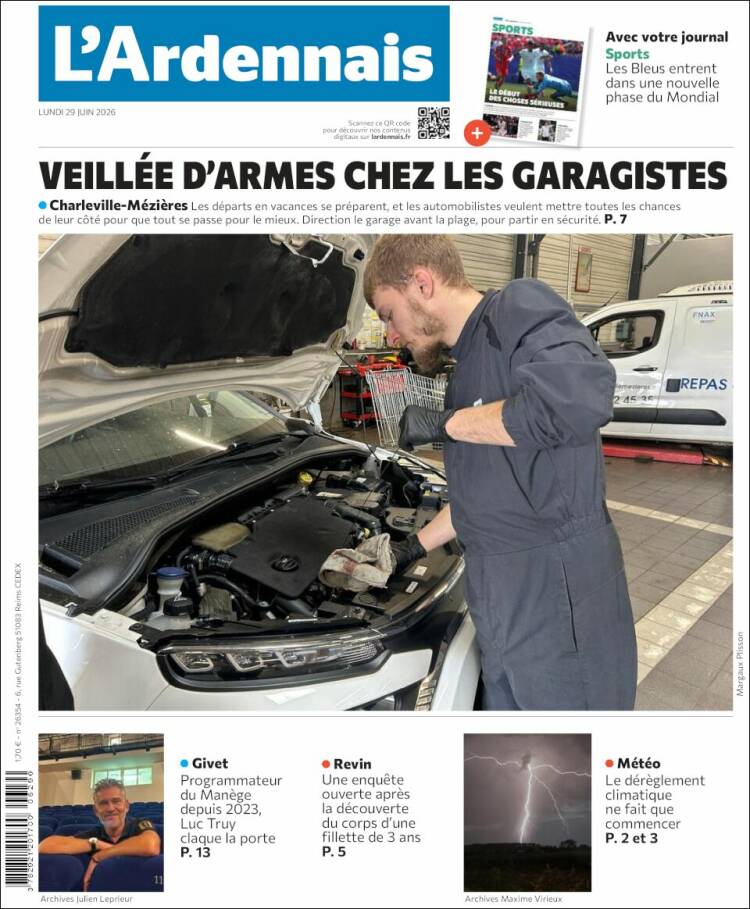 Portada de L'Ardenais (Francia)