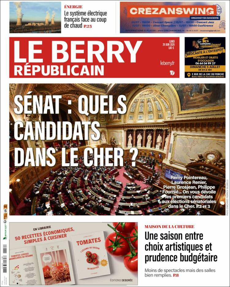 Portada de Berry Republicain (Francia)