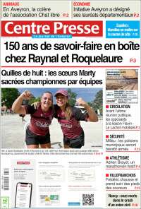 Portada de Centre Presse (Francia)