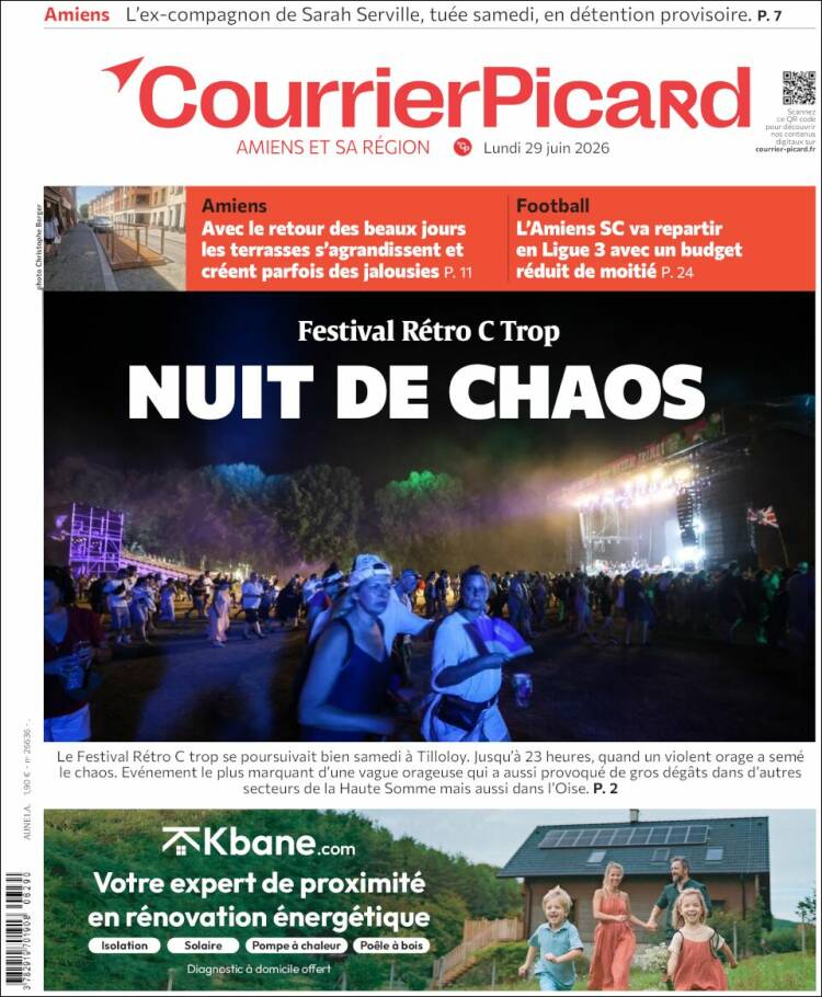 Portada de Courrier Picard (Francia)
