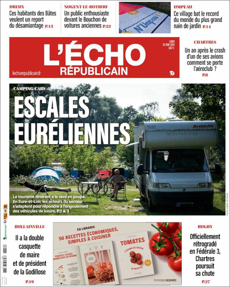 Portada de L'Echo Républicain (Francia)