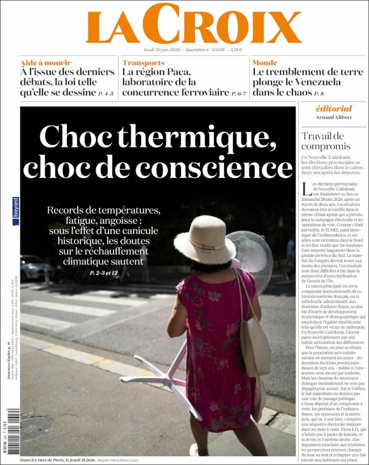 Portada de La Croix (Francia)