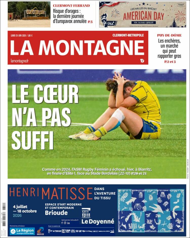 Portada de La Montagne (Francia)